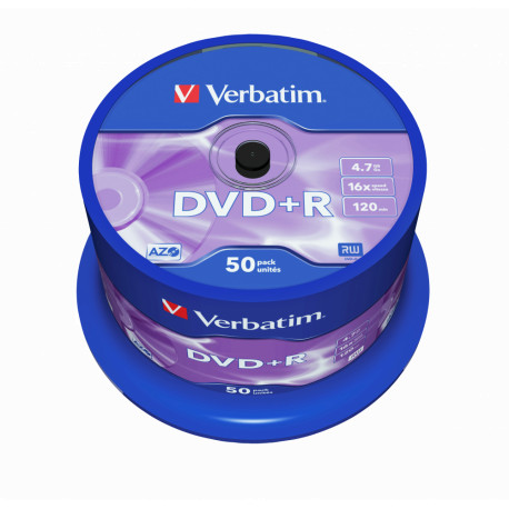 DVD+R VERBATIM 4.7GB 16X CAKE-50