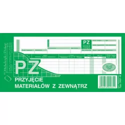 352-8 PZ PRZYJĘCIE MATERIAŁÓW 1/3 A4 WIELOKOPIA 80K