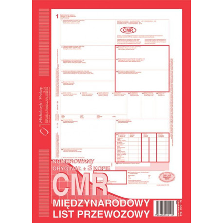 800-1N DRUK CMR ORYG+3KOPIE NUMEROWANY