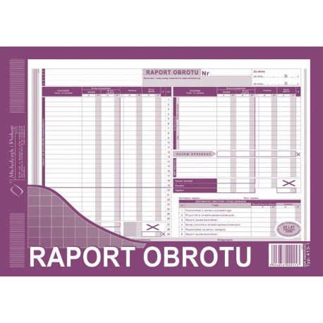 413-1 RO RAPORT OBROTU A4 WIELOKOPIA 40K