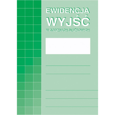 574-1 EWIDENCJA WYJŚĆ W GODZINACH SŁUŻB.