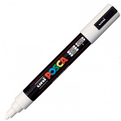 MARKER AKRYLOWY DEKORACYJNY POSCA PC5M BIAŁY UNI