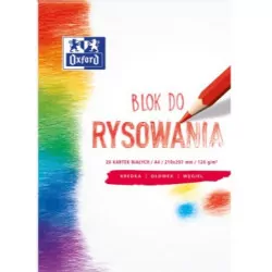 BLOK RYSUNKOWY OXFORD A4 20KARTEK 120g BIAŁY