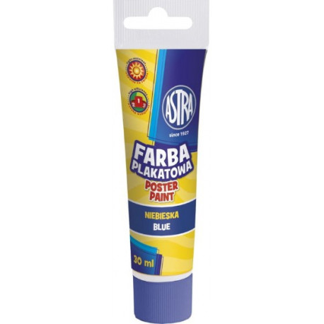 FARBY PLAKATOWE 30ML TUBY NIEBIESKA ASTRA