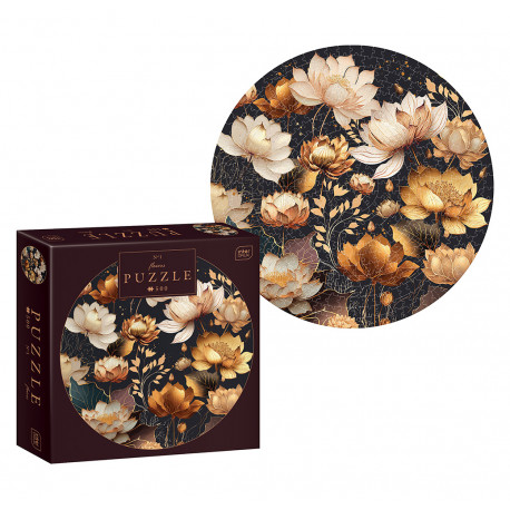 Puzzle FLOWERS 500 z serii ROUND INTERDRUK