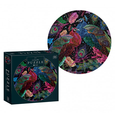 Puzzle 500 SECRET GARDEN z serii ROUND INTERDRUK