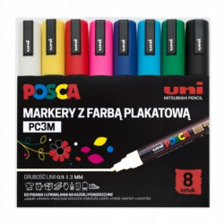 ZESTAW PC-3M ZESTAW MARKERÓW 8SZT POSCA