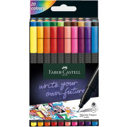 CIENKOPISY GRIP 20 KOL. W ETUI FABER-CASTELL