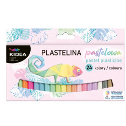 PLASTELINA PASTELOWA MIX 24 KOLORÓW KIDEA