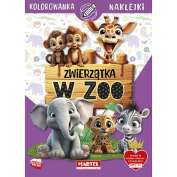 KOLOROWANKA ZWIERZĄTKA W ZOO Z NAKLEJKAMI