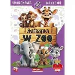 KOLOROWANKA ZWIERZĄTKA W ZOO Z NAKLEJKAMI