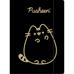 TECZKA Z GUMKĄ A4 300G/M2 PUSHEEN GOLD