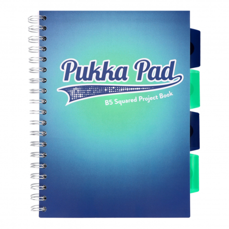 PUKKA PROJECT BOOK BLUE B5 KRATKA MORSKI 100K 80G