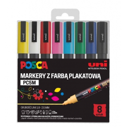 ZESTAW PC-5M ZESTAW MARKERÓW 8SZT POSCA