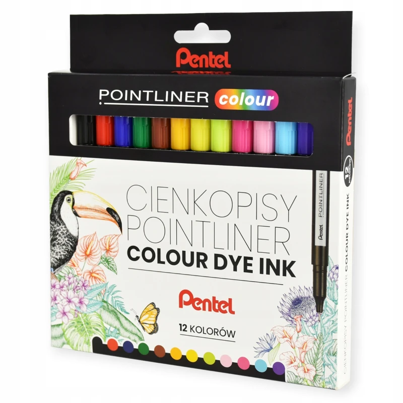 CIENKOPIS POINTLINER COLOUR KPL. 12 SZT. A/B/C/D/E/F3/G/K2/P/ *S40-ST12PL