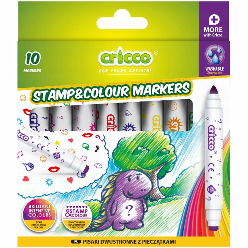 PISAKI DWUSTRONNE Z PIECZĄTKAMI CRICCO KPL 10KOL