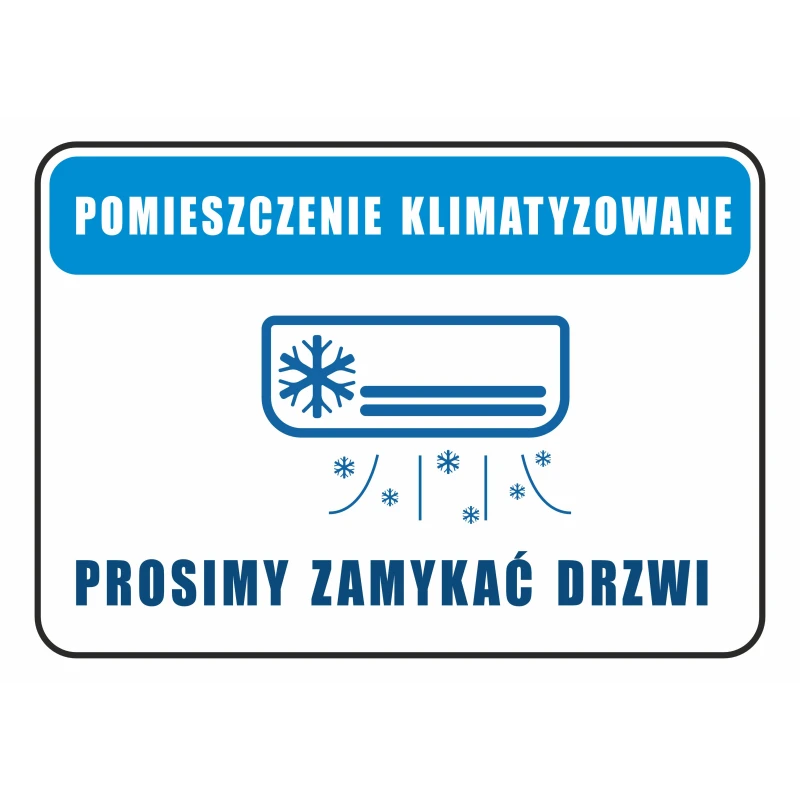 Tabliczka POMIESZCZENIE KLIMATYZOWANE