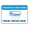 Tabliczka POMIESZCZENIE KLIMATYZOWANE