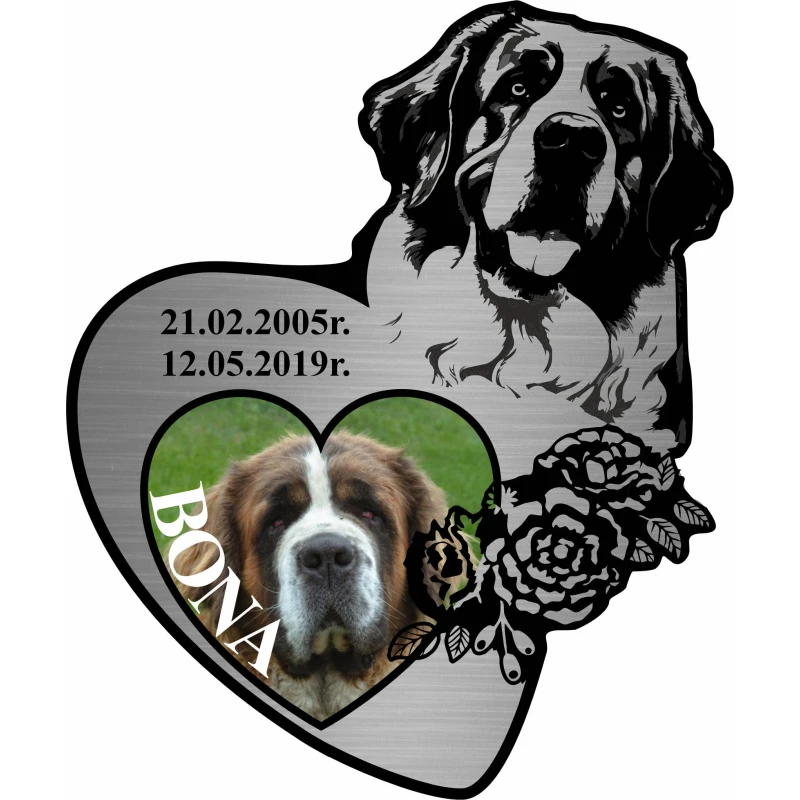 Tabliczka na nagrobek  dla psa/ kota grawer laminat