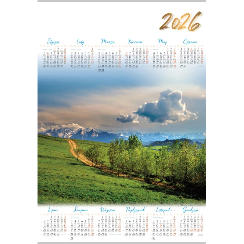 KALENDARZ 1-PL PANORAMA PL03