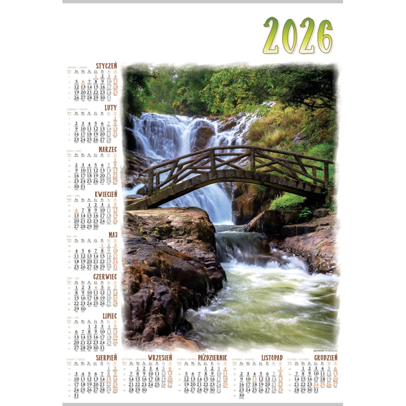 KALENDARZ 1-PL WODOSPAD PL07