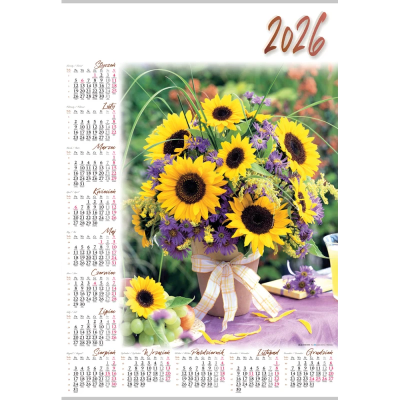 KALENDARZ 1-PL SŁONECZNIKI PL13