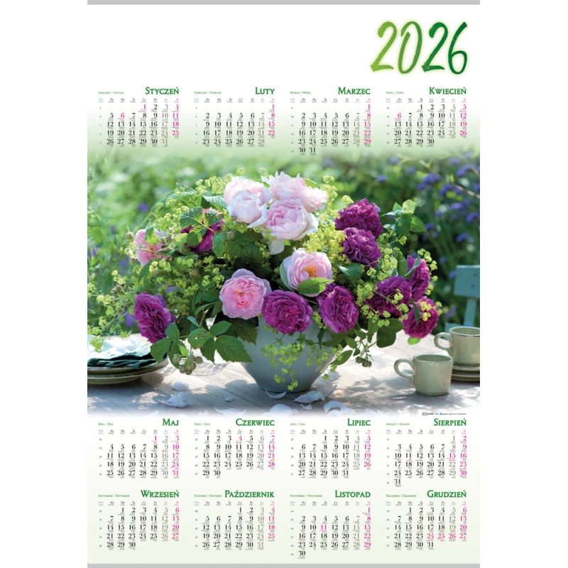 KALENDARZ 1-PL BUKIET PL14