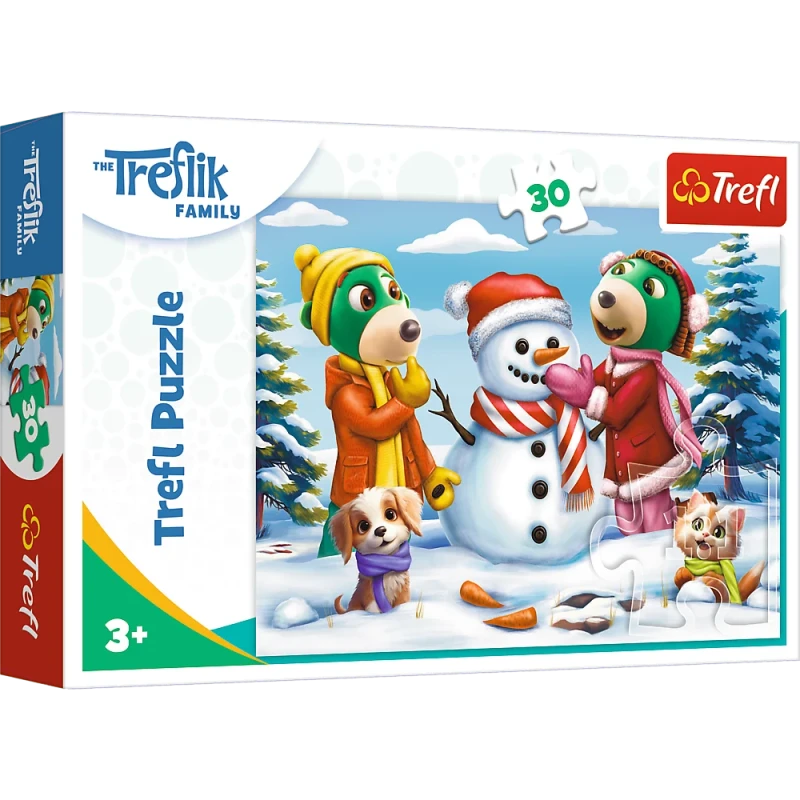 PUZZLE "30" ZIMOWE ZABAWY TREFLIKÓW
