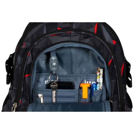 Plecak 4-komorowy BP1 CZARNA ABSTRAKCJA 3D