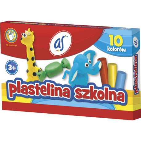 Plastelina szkolna AS 10 kolorów