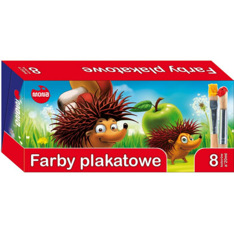 Farby plakatowe MONA, 8kolorów