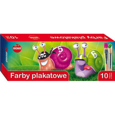 Farby plakatowe MONA, 10kolorów