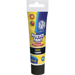 Farby plakatowe ASTRA 30 ml tuba czarna