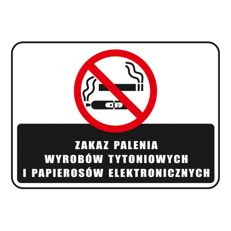 Tabliczka informacyjna A4 ZAKAZ PALENIA PCV