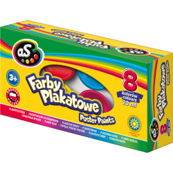 Farby szkolne AS 8 kolorów 20 ml