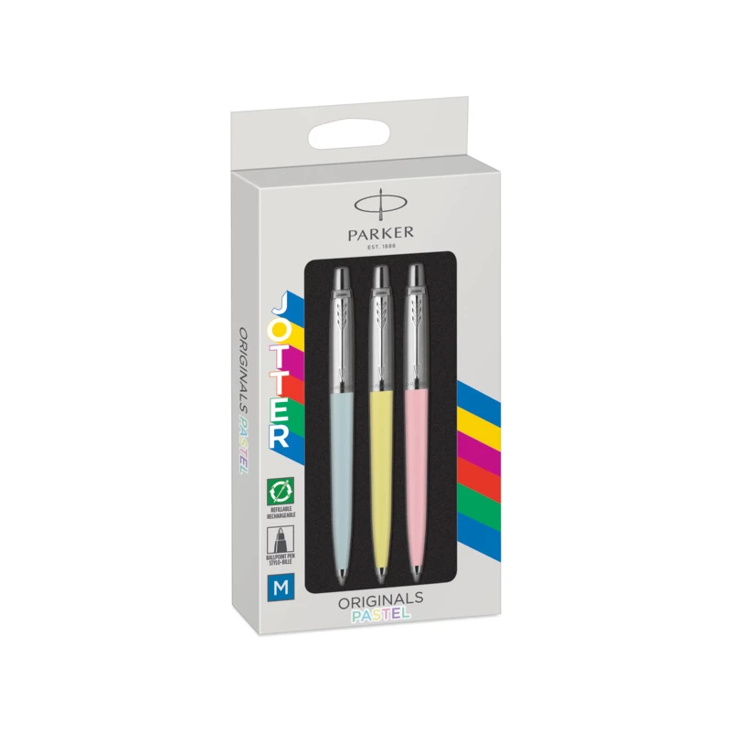 ZESTAW PARKER DŁUGOPIS JOTTER ORGINALS PASTEL TRIO BLUE&PINK&YELLOW 2121835