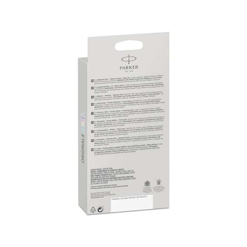 ZESTAW PARKER DŁUGOPIS JOTTER ORGINALS PASTEL TRIO BLUE&PINK&YELLOW 2121835