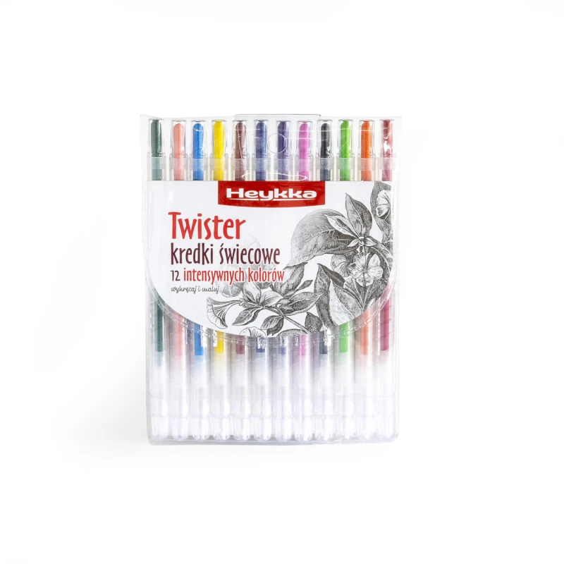 Kredki świecowe TWISTER 12 sztuk