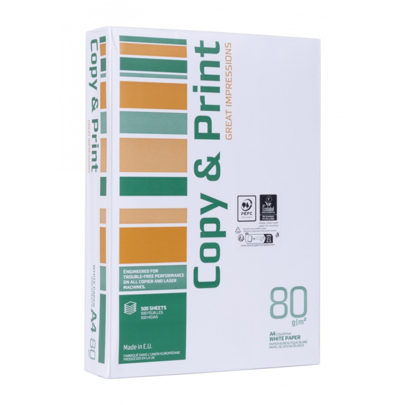 PAPIER KSERO COPY PRINT, A4, 500 ARKUSZY,
KLASA C, GRAMATURA 80 35 ryz + 5 gratis