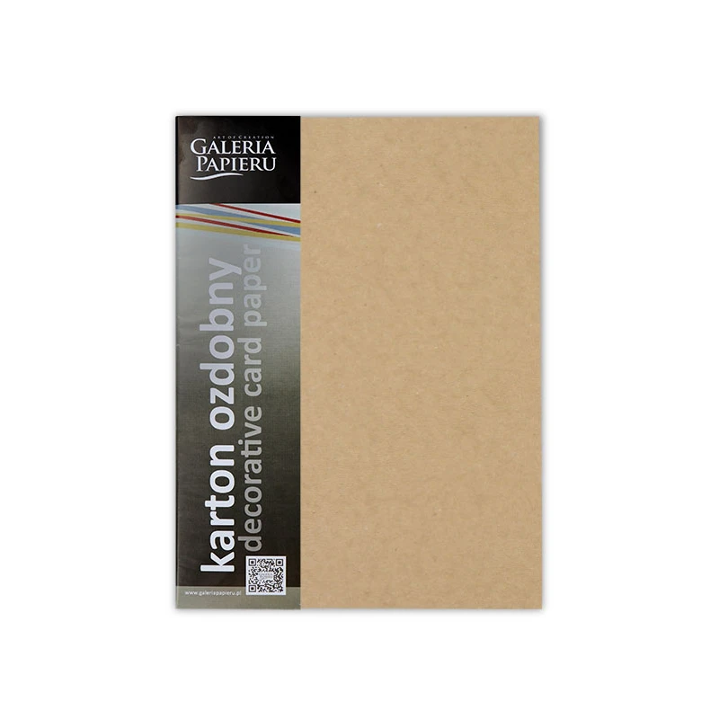 KARTON OZDOBNY WZYTÓWKOWY KRAFT BEŻOWY