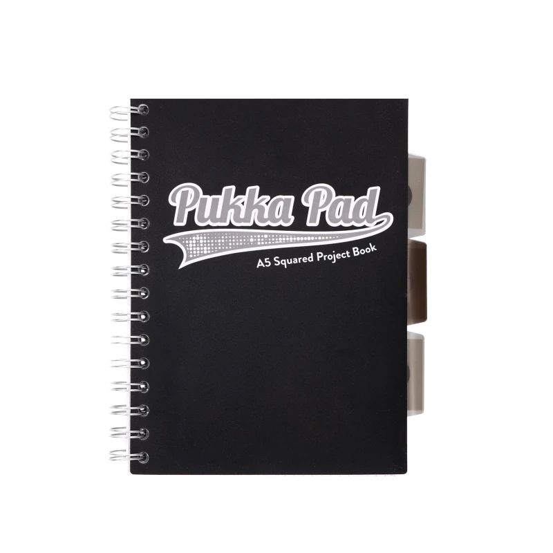 PUKKA PROJECT BOOK BLACK & GREY A5 KRATKA
CZARNY 100K 80G *3099(BK)-WPC  5032608030993