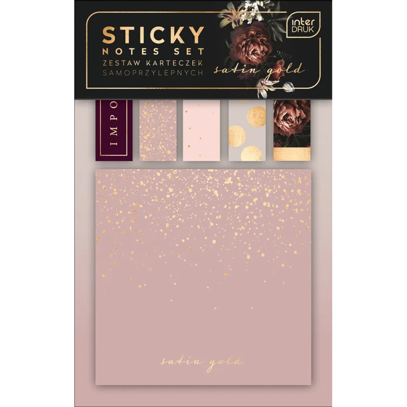 ZESTAW KARTECZEK SAMOPRZYLEPNYCH SATIN GOL