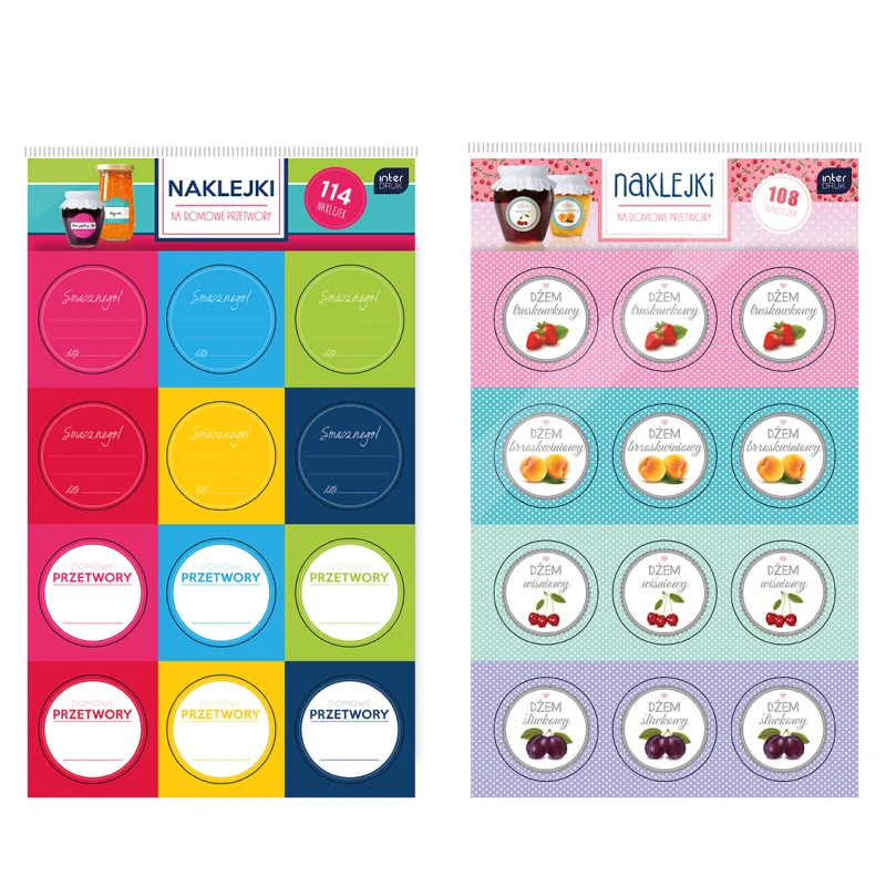  NAKLEJKI NA PRZETWORY MIX