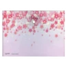 Teczka na zatrzask A4 PP druk LUX mix różowe kwiaty MFP