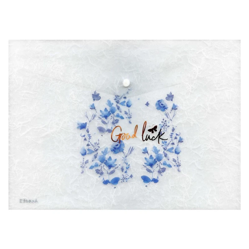 TECZKA NA ZATRZASK  A5 PP DRUK LUX MIX NIEBIESKIE KWIATY MFP 5370598