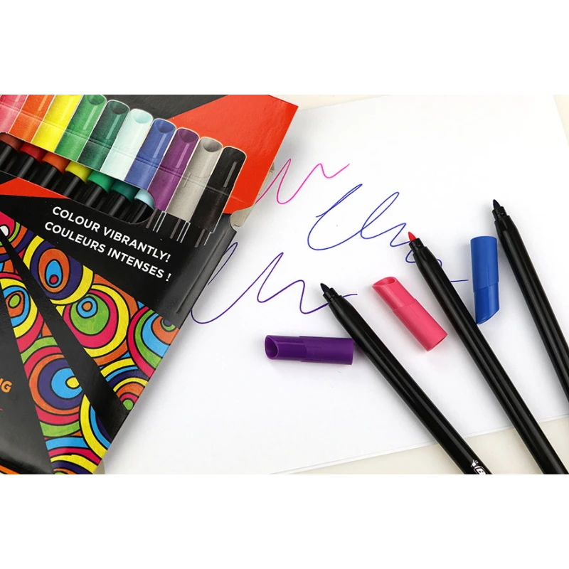 FLAMASTRY PISAKI INTENSITY 12 KOLORÓW BIC