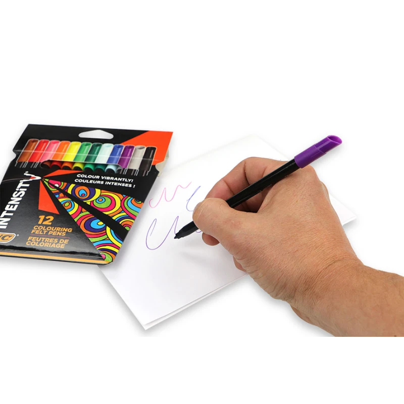 FLAMASTRY PISAKI INTENSITY 12 KOLORÓW BIC