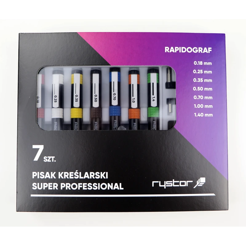 RAPIDOGRAF KOMPLET PISAKÓW SUPER PROF. 7SZT RYSTOR