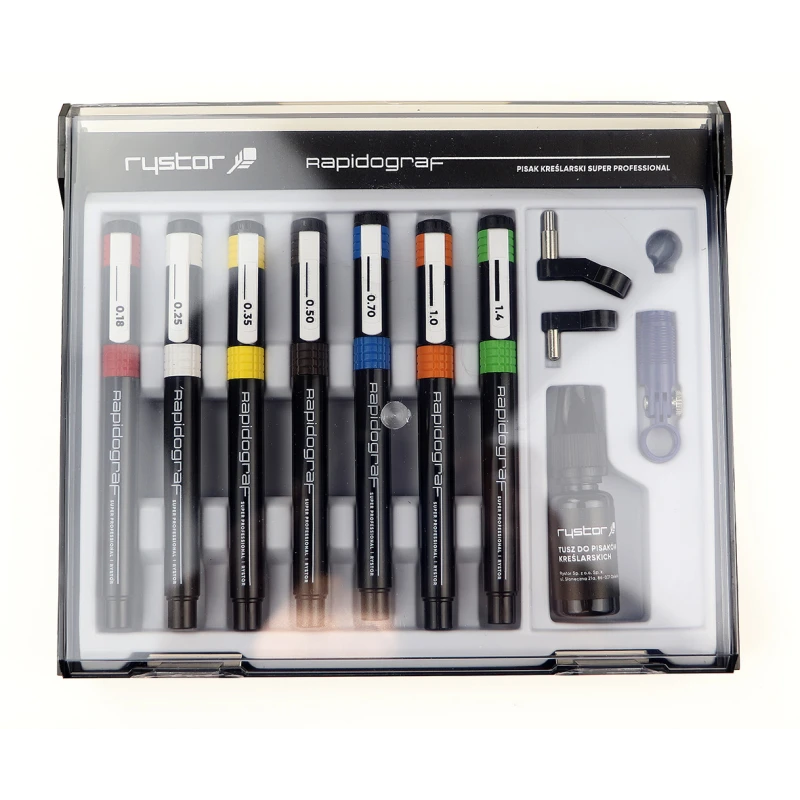 RAPIDOGRAF KOMPLET PISAKÓW SUPER PROF. 7SZT RYSTOR