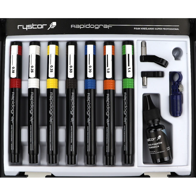 RAPIDOGRAF KOMPLET PISAKÓW SUPER PROF. 7SZT RYSTOR